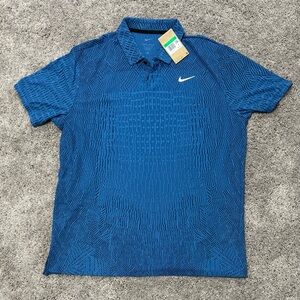 Nike‎ Golf Shirt Polo Dri-Fit ADV Blue Mens Size XL NWT $105